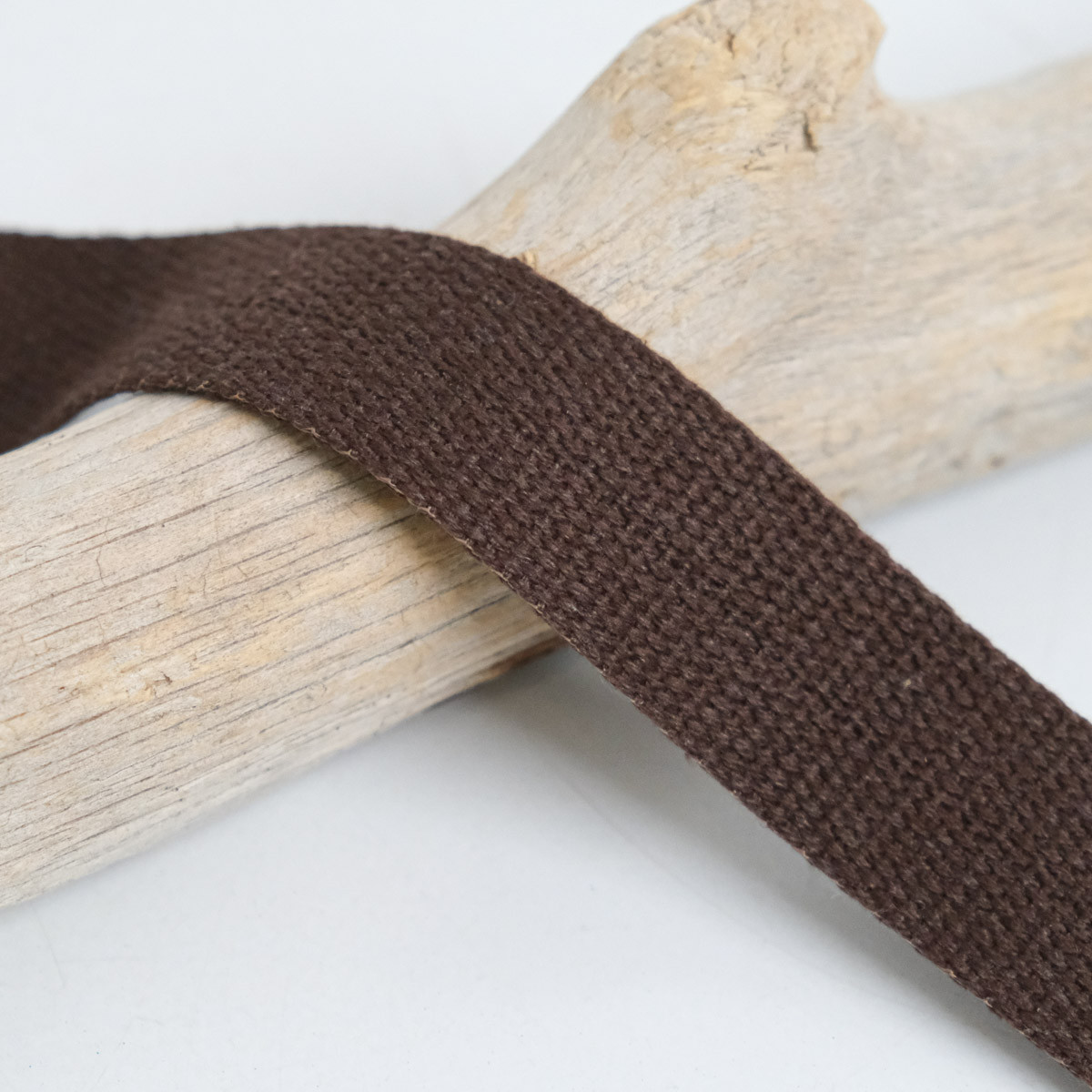 30mm Dark Brown Cotton Webbing - Maison Klem